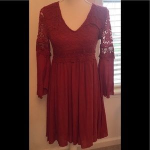 Lace & crochet boho chic dress